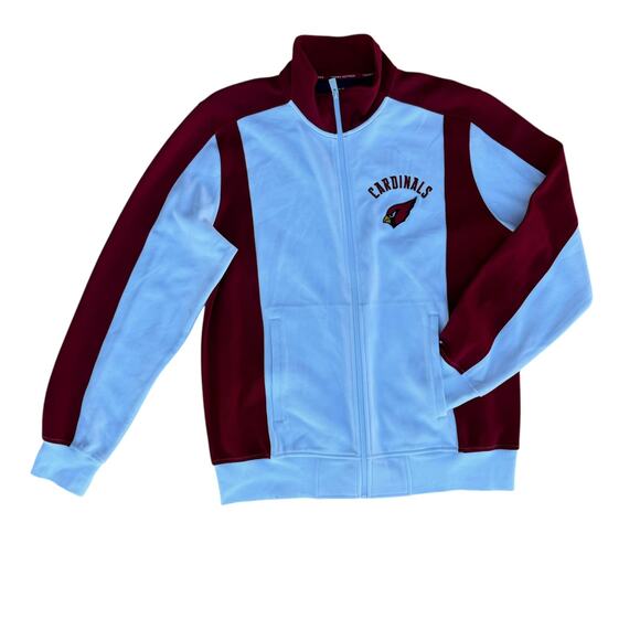 New Tommy Hilfiger NFL Cardinals Nolan Track Jacket Colorblock Front Zip L